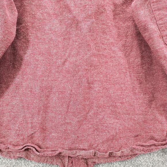 Dickies Men's Button Up Shirt Red Large Long Sleeve Chest Pocket Cotton Casual - Picture 7 of 12